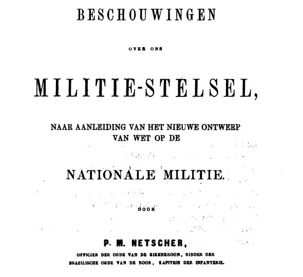 Schutblad van Over Nationale Militie en Remplacement