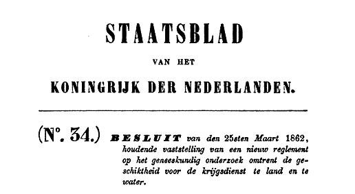 Schutblad Staatsblad 1862